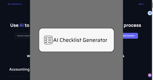 AI Checklist Generator